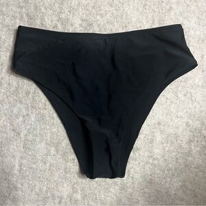 Aerie Cheeky Bikini Bottom Medium Black Swimwear Brief‎ NWT
